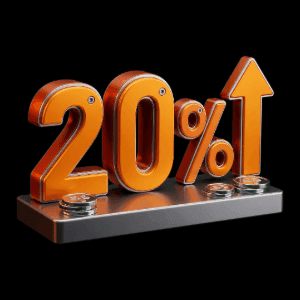 20% profit boost sign